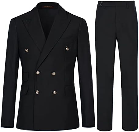 Garnitur męski dwurzędowy slim fit formalny dwuczęściowy | Ślub, biuro, wieczór