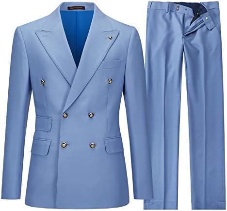 Garnitur męski dwurzędowy slim fit formalny dwuczęściowy | Ślub, biuro, wieczór