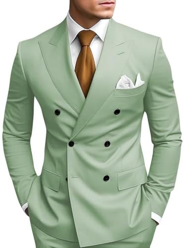 Garnitur męski dwurzędowy slim fit z klapami szpiczastymi | Ślub i studniówka