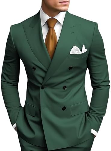 Garnitur męski dwurzędowy slim fit z klapami szpiczastymi | Ślub i studniówka