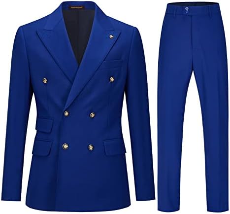 Garnitur męski dwurzędowy slim fit formalny dwuczęściowy | Ślub, biuro, wieczór