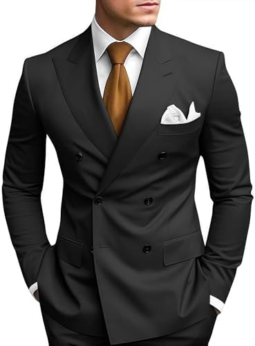 Garnitur męski dwurzędowy slim fit z klapami szpiczastymi | Ślub i studniówka