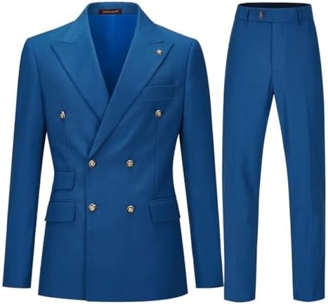 Garnitur męski dwurzędowy slim fit formalny dwuczęściowy | Ślub, biuro, wieczór