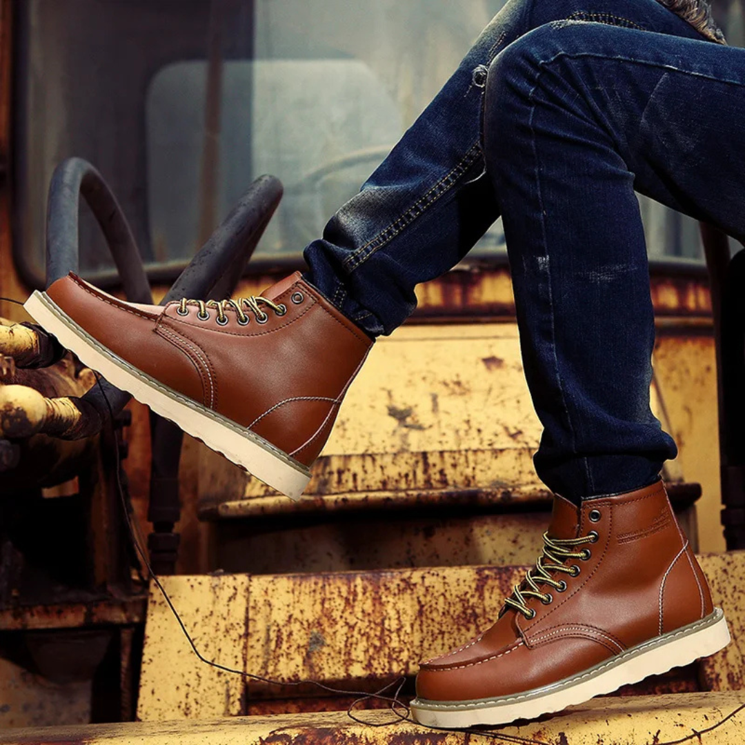 Botki Sznurowane Klasyczne Męskie w Stylu Vintage | Kolekcja Casualowa