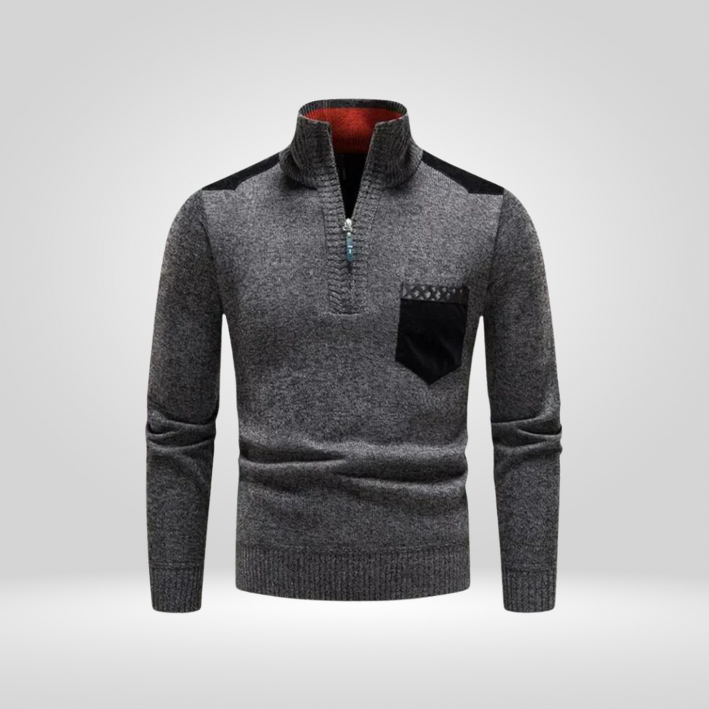 Sweter Męski | Prosta Linia Kroju, Długie Rękawy i Model Pullover
