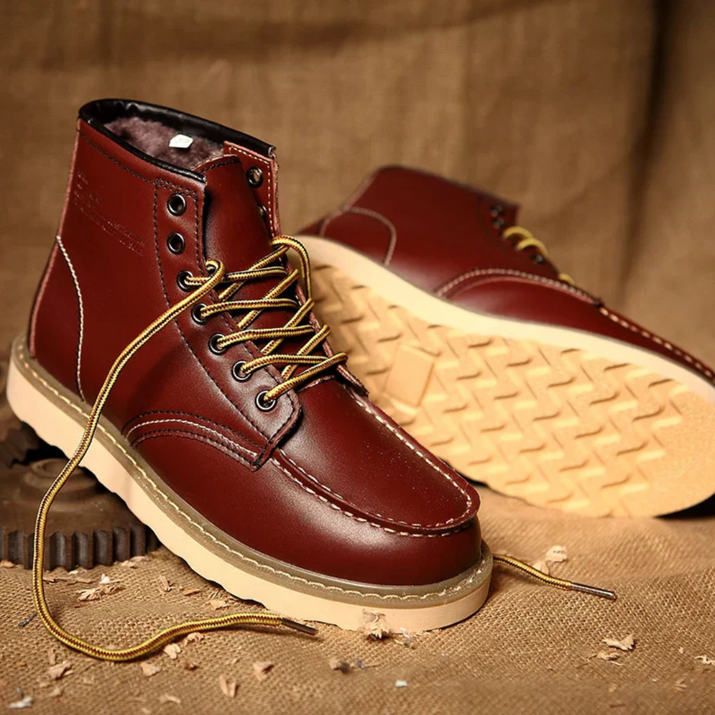 Botki Sznurowane Klasyczne Męskie w Stylu Vintage | Kolekcja Casualowa