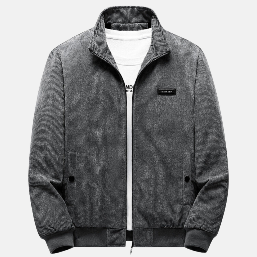 Kurtka Męska | Styl Bomber z Zamkiem oraz Elastycznymi Ściągaczami