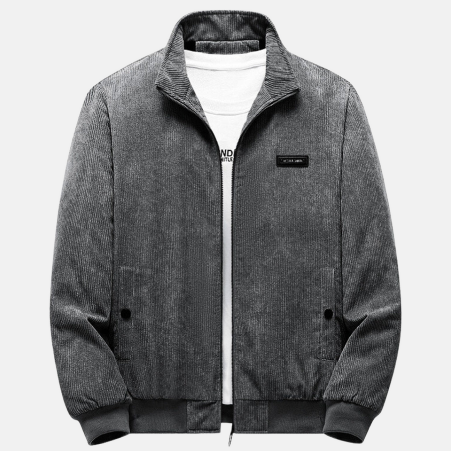 Kurtka Męska | Styl Bomber z Zamkiem oraz Elastycznymi Ściągaczami