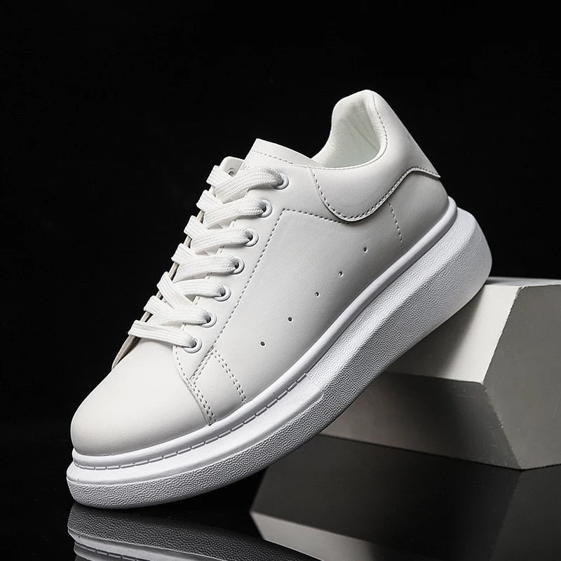 Sneakersy męskie skórzane z amortyzowaną podeszwą | Obuwie miejskie na co dzień