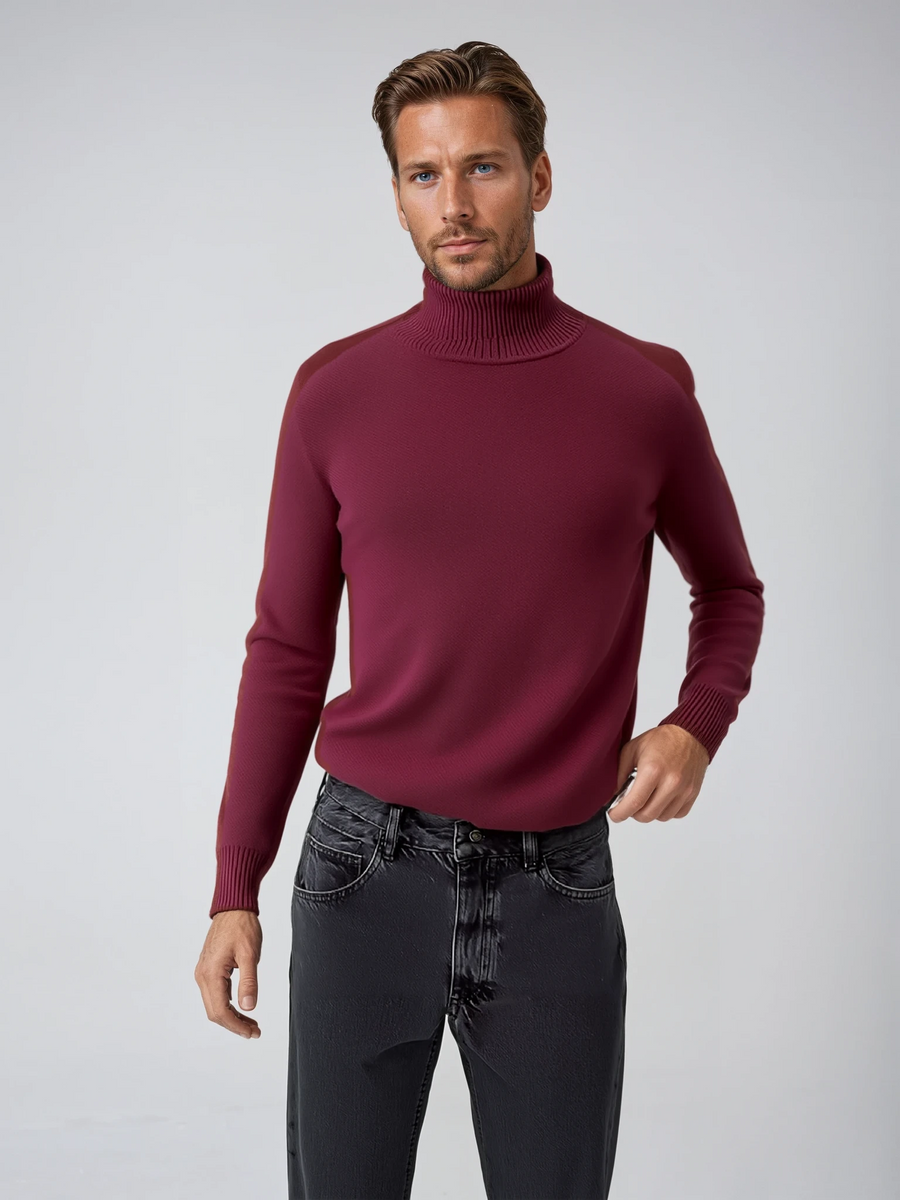 Sweter Męski | Kołnierz, Wykończone Krawędzie i Miękki Lekki Materiał