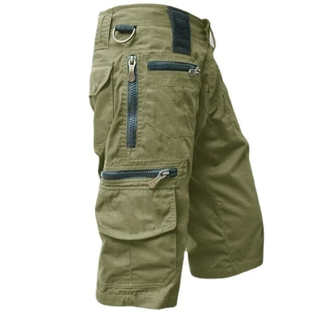 Szorty Cargo Męskie z Wieloma Kieszeniami i Zamkiem | Styl Outdoorowy
