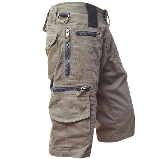Szorty Cargo Męskie z Wieloma Kieszeniami i Zamkiem | Styl Outdoorowy