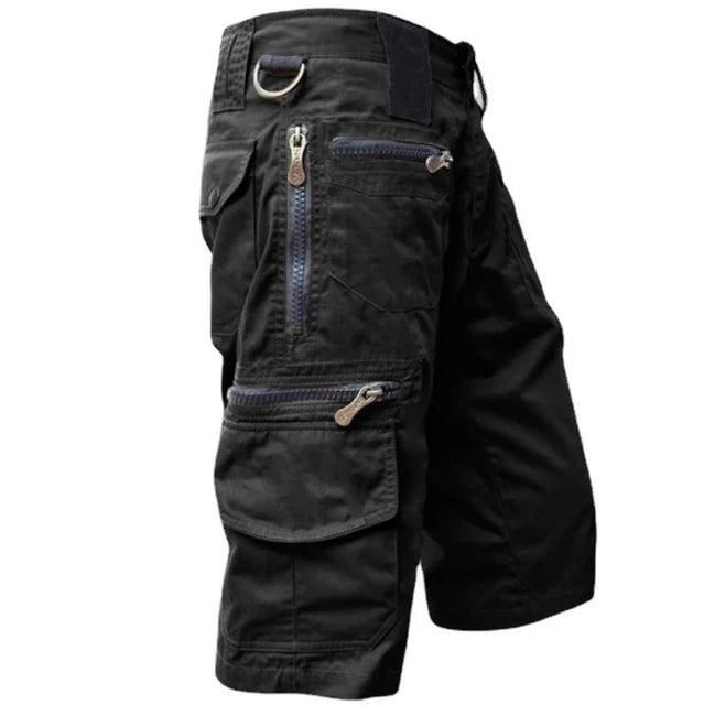 Szorty Cargo Męskie z Wieloma Kieszeniami i Zamkiem | Styl Outdoorowy