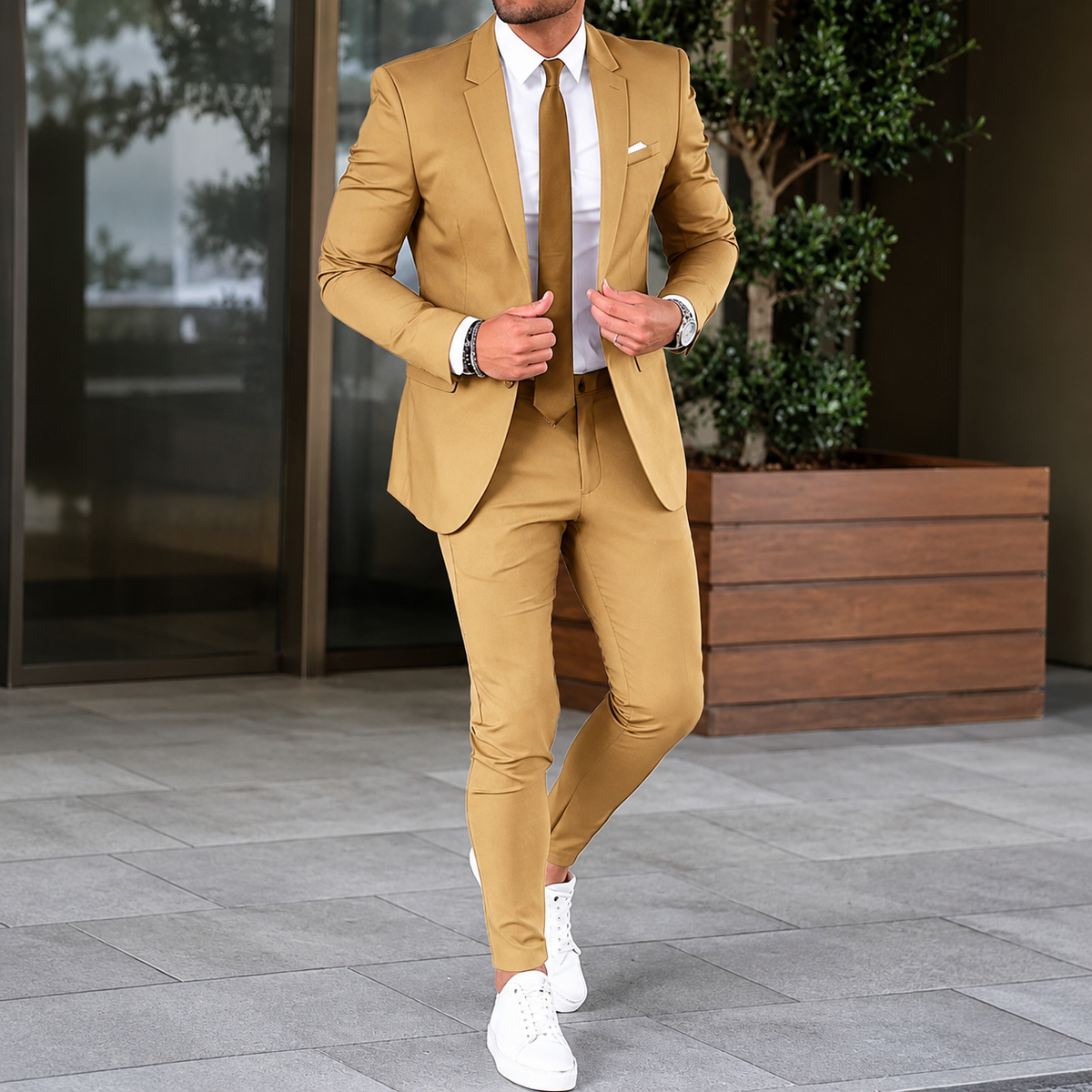 Garnitur dwuczęściowy męski z marynarką i spodniami | Na uroczystości formalne
