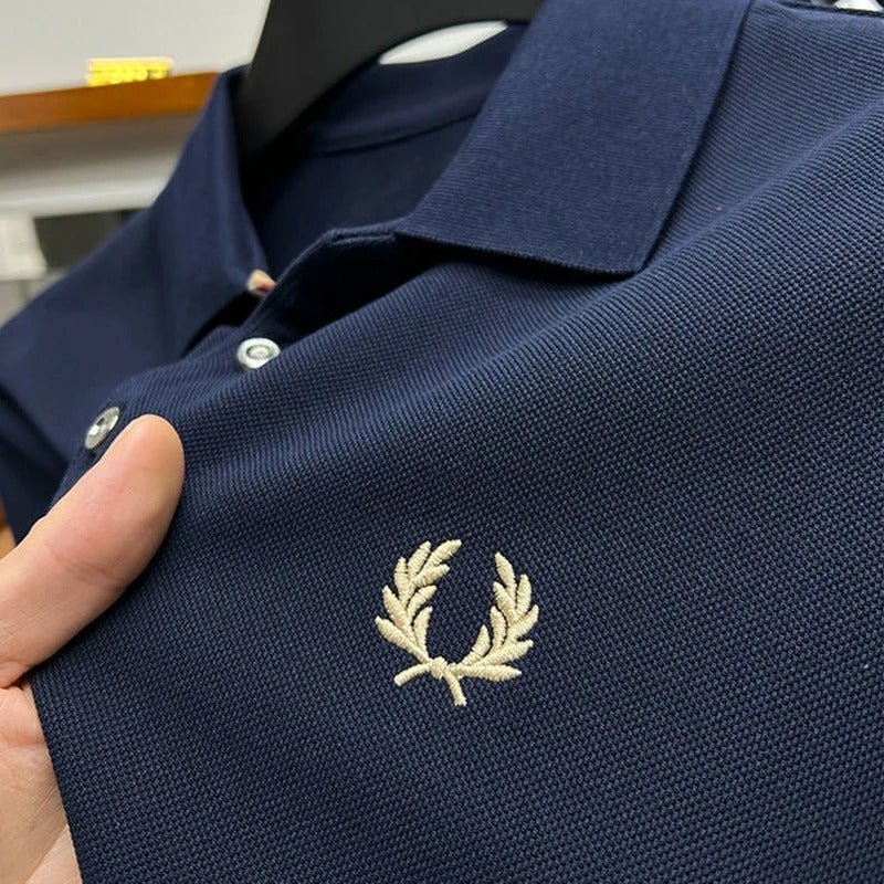Koszulka polo męska elastyczna z kołnierzykiem i krótkim rękawem | Na co dzień