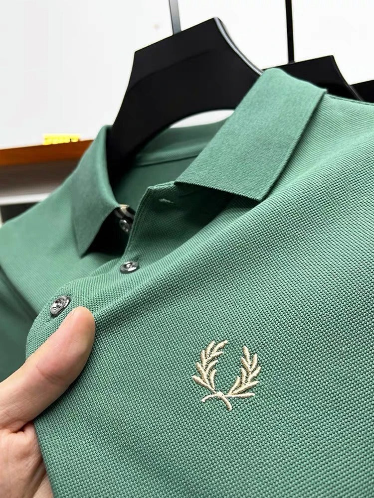 Koszulka polo męska elastyczna z kołnierzykiem i krótkim rękawem | Na co dzień