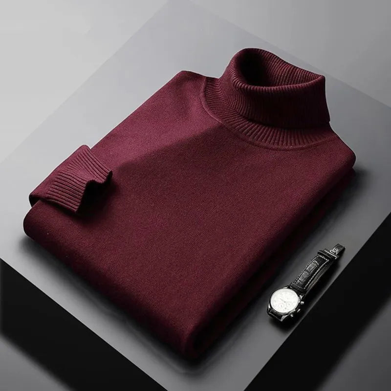 Sweter Męski | Kołnierz, Wykończone Krawędzie i Miękki Lekki Materiał