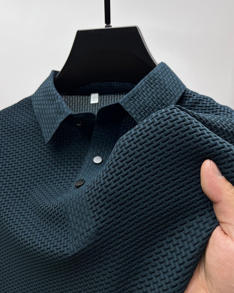 Koszulka polo męska z oddychającej siatki mesh | Lato, sport i wolny czas