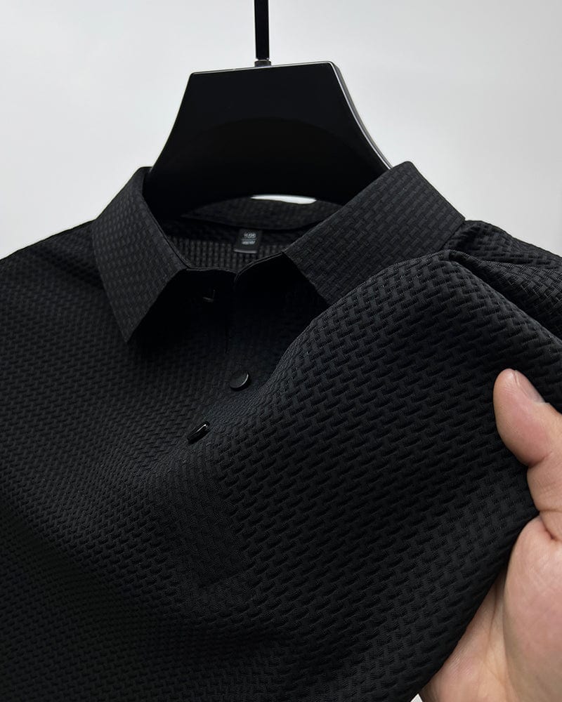Koszulka polo męska z oddychającej siatki mesh | Lato, sport i wolny czas
