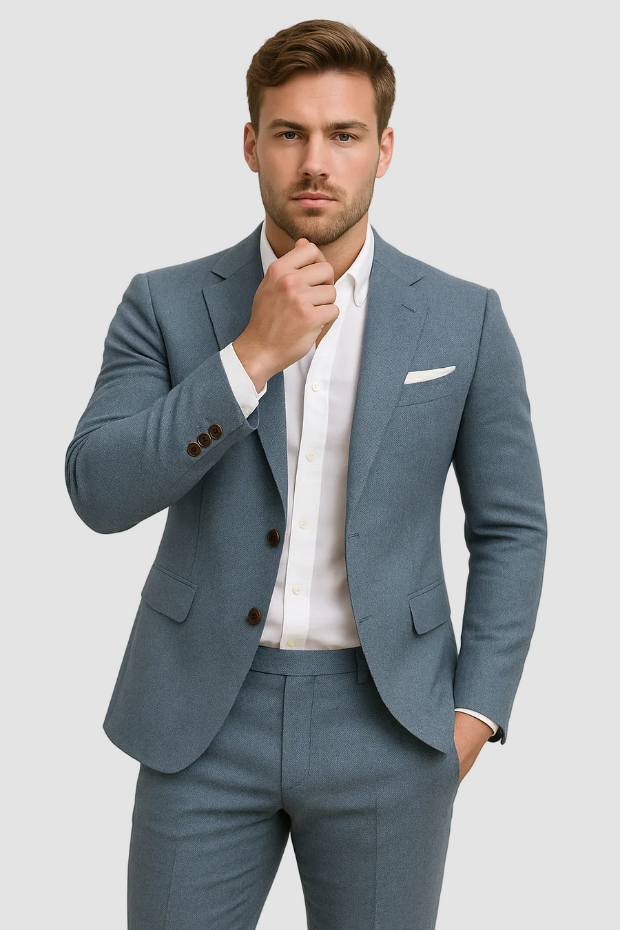 Garnitur Slim Fit Marynarka i Spodnie Formalne dla Mężczyzn | Kolekcja Wizytowa