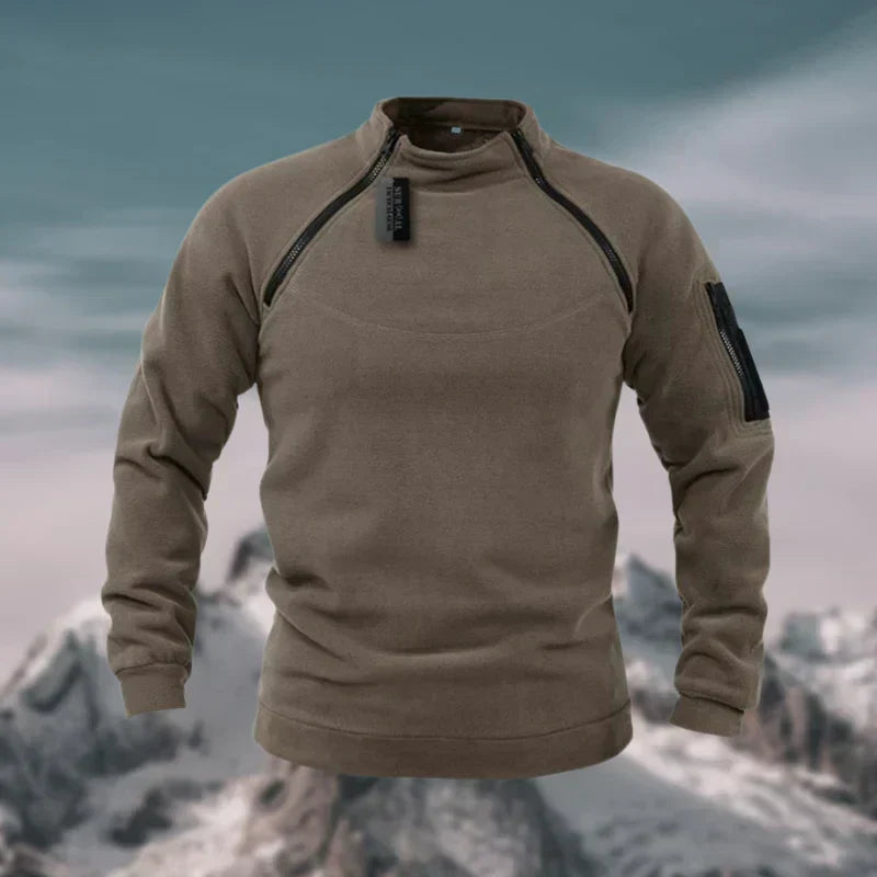 Sweter Męski | Polar, Pół Zamek, Wysoki Kołnierz i Szybkie Schnięcie