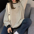 Sweter Damski | Oversize, Przewiewny Krój z Wyraźnym Wzorem w Paski
