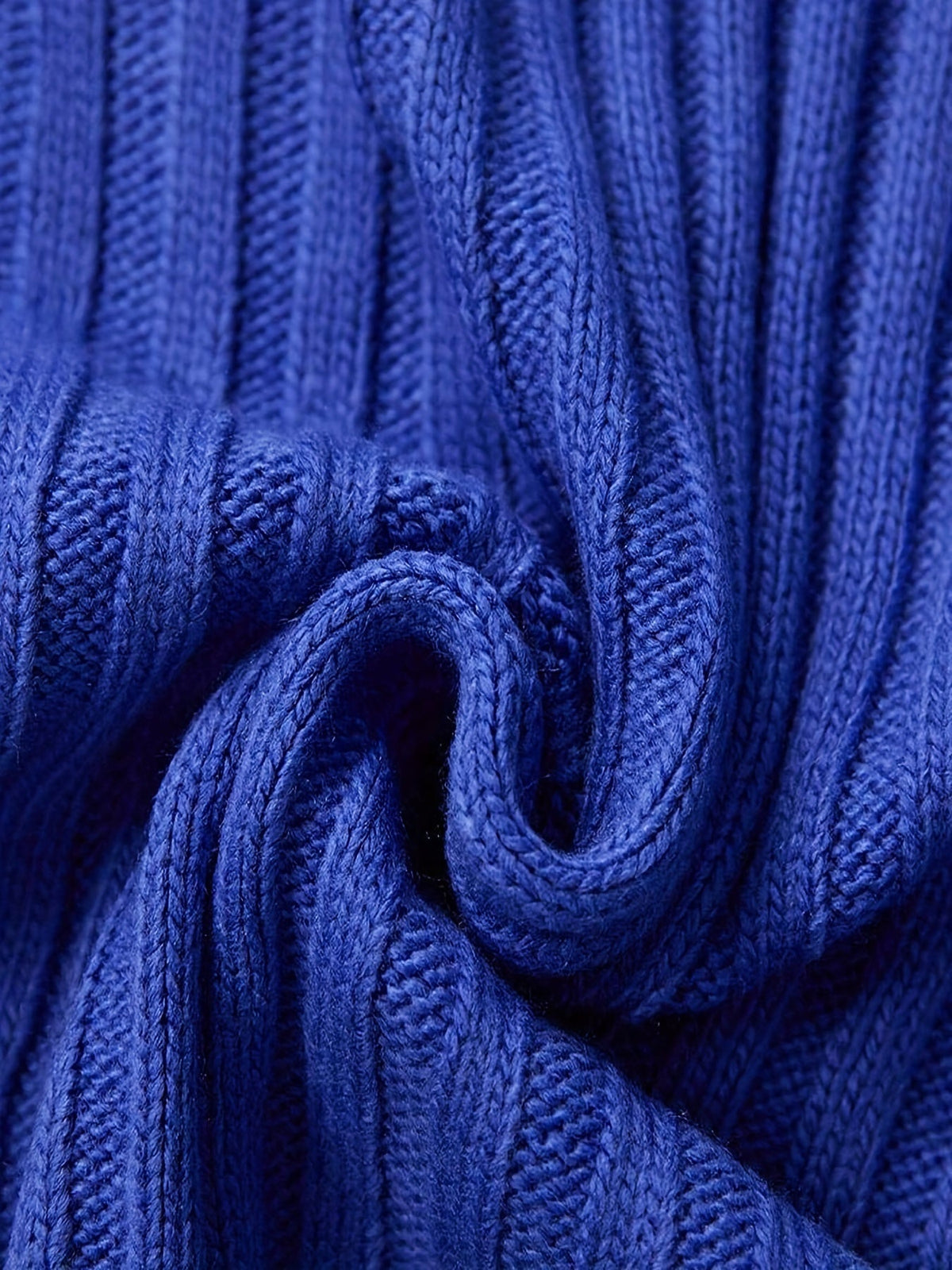 Sweter Męski Prążkowany z Wysokim Kołnierzem | Dzianina Teksturowana