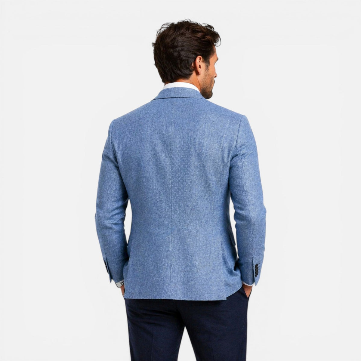 Marynarka Lniana Taliowana Slim Fit na Lato dla Mężczyzn | Styl Smart Casual