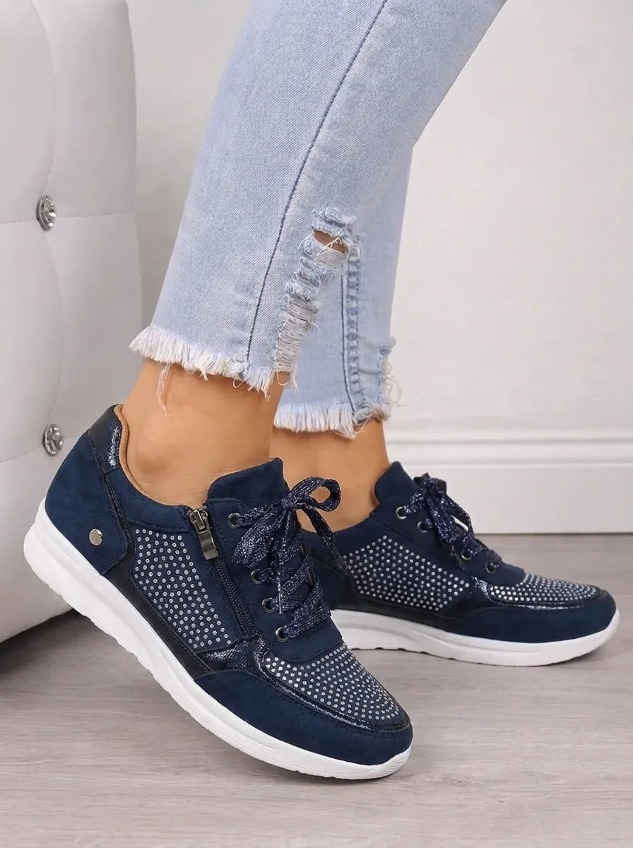 Buty sportowe ortopedyczne damskie z zamkiem błyskawicznym i miękką podeszwą