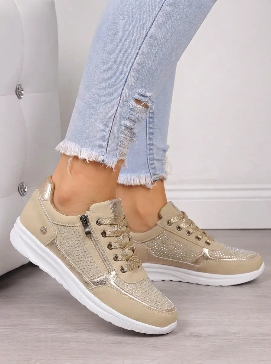 Buty sportowe ortopedyczne damskie z zamkiem błyskawicznym i miękką podeszwą