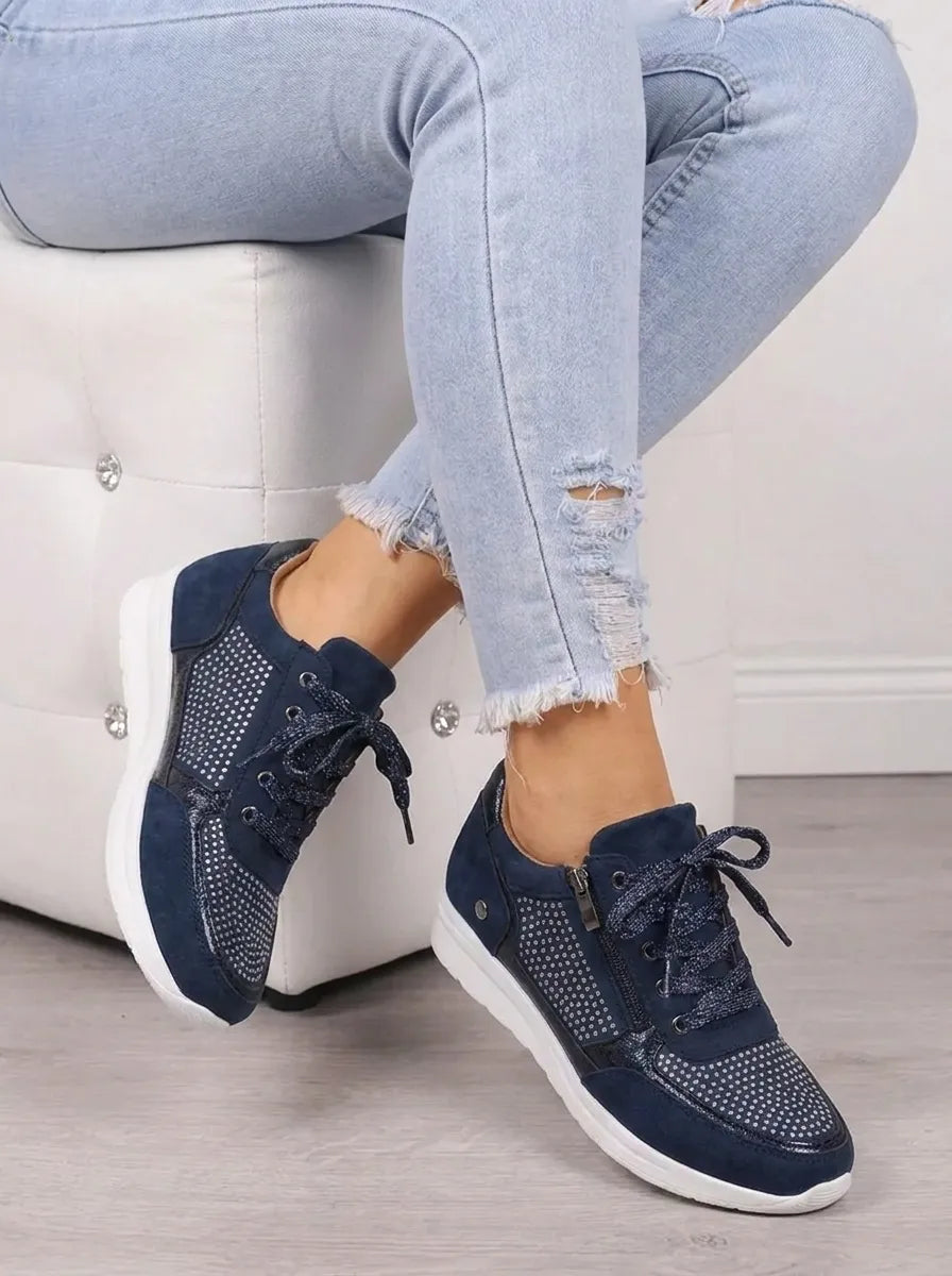 Buty sportowe ortopedyczne damskie z zamkiem błyskawicznym i miękką podeszwą