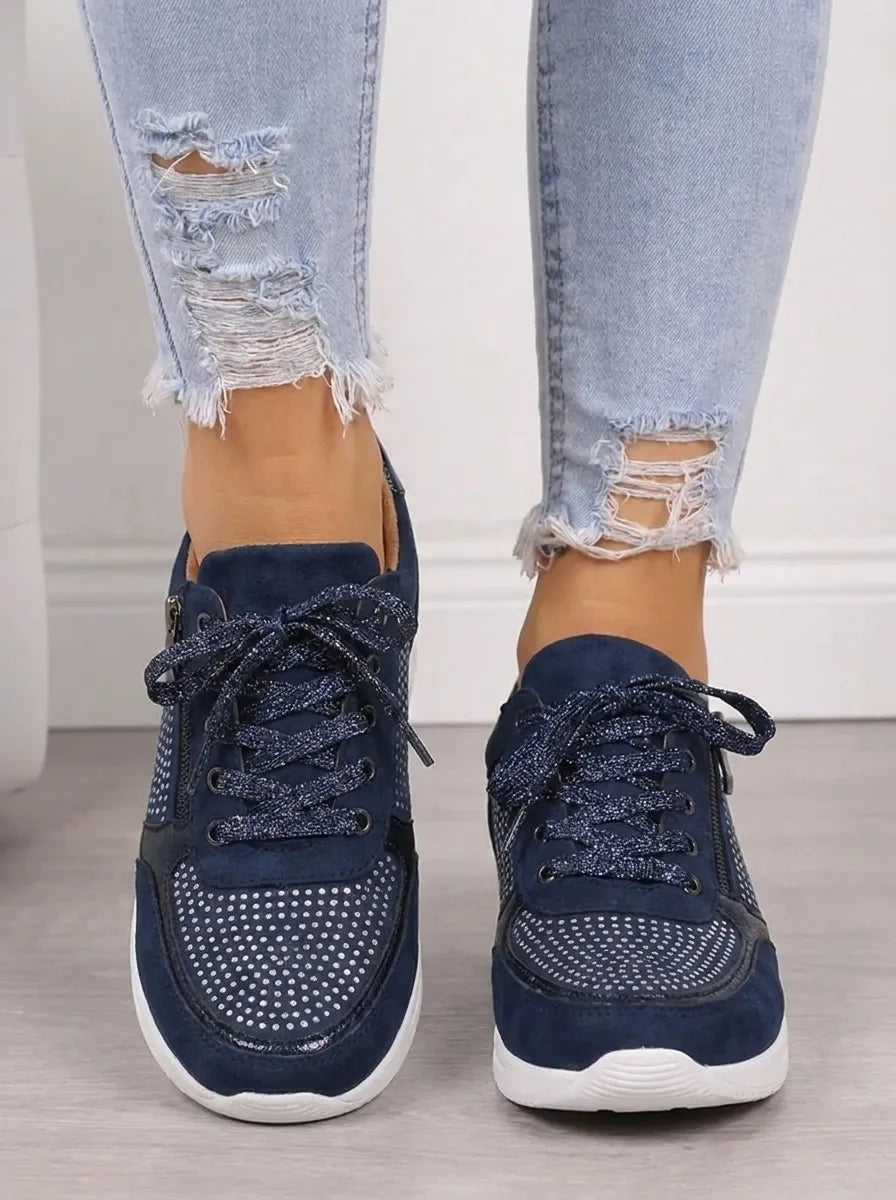 Buty sportowe ortopedyczne damskie z zamkiem błyskawicznym i miękką podeszwą