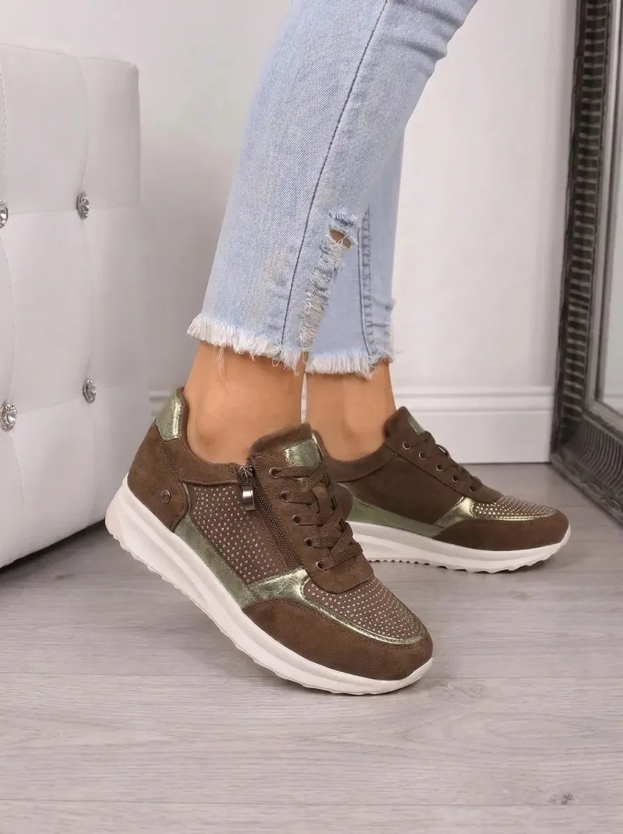 Buty sportowe ortopedyczne damskie z zamkiem błyskawicznym i miękką podeszwą
