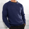 Sweter Męski | Prosta Linia Kroju, Okrągły Dekolt i Model Pullover
