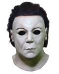 Maska Horrorowa Lateksowa Biało-Czarna na Całą Głowę Męska | Halloween