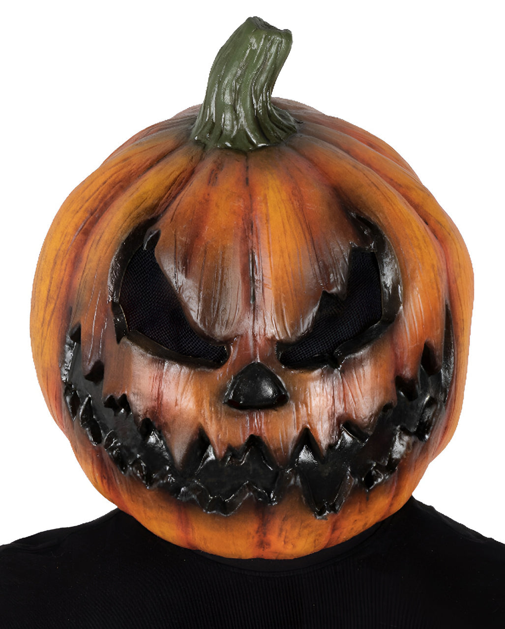 Maska Demona Dyni na Halloween Lateksowa Malowana Ręcznie Pomarańczowa Męska